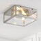 Jonathan Y Grayson 12" 2-Light Bohemian Farmhouse Iron/Glass LED Flush Mount, Nickel/Clear JYL9501D - alternate 8