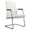 Leisuremod Aleen Office Chair in Upholstered Leather and Iron Frame, White AGO19WL - alternate 1