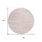 Homeroots 8' Pink And Ivory Round Abstract Washable Indoor Outdoor Area Rug 613117 - alternate 7