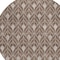 Homeroots 8' Chocolate And Beige Round Geometric Washable Indoor Outdoor Area Rug 595723 - alternate 7
