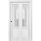 Sartodoors Sliding Closet Bi-fold Doors, Lucia 22 White Silk with Frosted Glass, Sturdy Tracks Moldings Trims LUCIA1422BF-BEM-84 x 96 (2* 42x96) - alternate 1