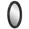 Homeroots 33" Black Ornate Oval Wood Framed Accent Mirror 384183 - alternate 7