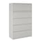 Hirsh 42" W 5 Drawer Lateral File Cabinet, Light Gray, A4/Legal/Letter 17650 - alternate 1