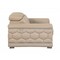Homeroots 71in Beige And Silver Genuine Leather Love Seat 329719 - alternate 5