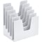 Acrimet 5 Section Incline File Sorter Desk Organizer Rack for Office Desktop Plastic White Color 225.2 - alternate 1