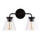 Jonathan Y Kondo 17" 2-Light Modern Farmhouse Iron LED Vanity, Oil Rubbed Bronze/Clear JYL9907A - alternate 5