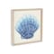 Homeroots Blue and White Distressed Metal Sea Shell Brown Frame Wall Art 569560 - alternate 6