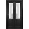 Sartodoors Sliding Closet Bi-fold Doors, Lucia 22 Matte Black with Frosted Glass, Sturdy Tracks Moldings Trim LUCIA1422BF-BLK-36 x 96 (2* 18x96) - alternate 1