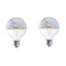 Bulbrite 40W Equivalent Warm White Light G25 Dimmable LED Half Chrome Light Bulb, 2PK 861425 - alternate 1
