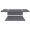 Homeroots 52" Dark Gray Wood And Faux Crystal Pedestal Coffee Table 564215 - alternate 6