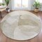 Homeroots 8' Beige And Taupe Round Abstract Washable Indoor Outdoor Area Rug 630431 - alternate 5