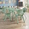 Flash Furniture 5 PC Plastic Activity Table and 4 Chairs Set, 10.5 in Seat Height-Sage YU-YCX-0023-2-SQR-TBL-SAGE-E-GG - alternate 1