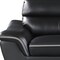 Homeroots 86" Black Leather Sofa With Silver Legs 329495 - alternate 7