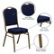 Flash Furniture Navy Blue Fabric Banquet Chair, PK4 4-FD-C01-ALLGOLD-2056-GG - alternate 9
