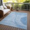 Homeroots 8' X 10' Denim Blue And Sky Blue Striped Washable Indoor Outdoor Area Rug 583067 - alternate 7