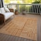 Homeroots 9' X 12' Copper And Ivory Geometric Washable Indoor Outdoor Area Rug 600856 - alternate 8