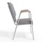 Flash Furniture Gray Fabric Stackable Church Chair with Arms XU-DG-60156-GY-GG - alternate 7