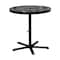 Leisure Craft 36" Round Perforated Pedestal Table, Portable, 40"H, Black 36TAB40-BLACK - alternate 1