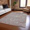 Homeroots 5' X 8' Taupe And Brown Floral Washable Indoor Outdoor Area Rug 609523 - alternate 7