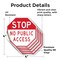 Signmission Stop No Public Access, 4 inch X 4 inch, Vinyl Decal, 5PK OC-D-5PACK-4-263 - alternate 4