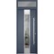 Vdomdoors Steel Door Deux 5755 Gray Graphite Transom Window Stainless Inserts Single Modern Painted-W36xH80+1 DEUX5755EXD-GRE-W36 x H80+16-Left-hand Inswing - alternate 5