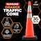 Xpose Safety 36 in Slim Line Orange Traffic Cone, PVC, 6 in & 4 in Reflective Collar, DOT Approved, 1 PK OTC36SL-64-1-X - alternate 6