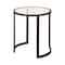 Homeroots 22" Black And Clear Glass And Steel Round End Table 543845 - alternate 6