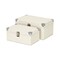 Homeroots Set of Two White Solid Wood And Metal Box With Lid, 2PK 489353 - alternate 6