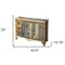 Homeroots 44in Brown Green and Gray Solid Wood Three Drawer Sideboard with Two Doors 389708 - alternate 4