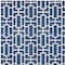 Homeroots 5' X 8' Navy Blue And Ivory Geometric Washable Indoor Outdoor Area Rug 594858 - alternate 7