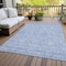 Homeroots 5' X 8' Sky Blue And Ivory Floral Washable Indoor Outdoor Area Rug 582369 - alternate 7