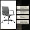 Leisuremod Harris Faux Leather Office Chair - Mid-Back Ergonomic Swivel Desk Chair, Iron Base HOBL19GRL - alternate 5