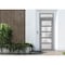 Vdomdoors Front Exterior Prehung FiberGlass Door Frosted Glass / Manux 8002 Grey Ash / Transom Window / Offic MANUX8002EXD-SS-W36 x H80+14-RH - alternate 2