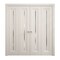 Sartodoors Sliding Closet Double Bi-fold Doors 96 x 80 inches, Ego 5014 Painted White Oak, Sturdy Tracks Mold EGO5014DBF-PWO-96x80 (4* 24x80) - alternate 1