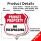 Signmission Private Property Shield Sign No Trespass, 12 inch X 12 inch, Plastic Sign, 2PK SHI-P-2PACK-12-454 - alternate 4