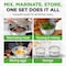 Nutrichef 10 Piece Stainless Steel Mixing Bowls with Lids Set, Dishwasher Safe, 5 Stackable Nesting Bowls and NCMBWLID - alternate 4