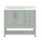 Flash Furniture Vega 42in. Vanity w/Sink, Cabinet w/Gold Hardware, Open Shelf & 3 Drawers, Marble Counter, Sage/Wht FS-VEGA42-SG-HDGLD-GG - alternate 7