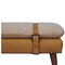 Homeroots 35in Brown Genuine Leather and Solid Wood Upholstered Storage Bench With Cabinet 717471 - alternate 7