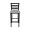Holland Bar Stool Co 30" Stationary Bar Stool, Black Wrinkle, Canter Grey Seat 40030BW007 - alternate 5