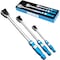 Neiko Flat Head Ratchet Set - 3 Piece Low Profile 1/4, 3/8, 1/2 Inch Drive, 90 Teeth, Long Handle 03006A - alternate 1