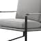 Homeroots 35" Light Gray and Black Velvet And Metal Lounge Chair 554180 - alternate 4