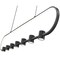 Z-Lite Saros Matte Black 7 Light Linear Chandelier 4101-54L-MB-LED - alternate 5