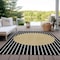 Homeroots 8' X 10' Black And Beige Striped Washable Indoor Outdoor Area Rug 597148 - alternate 6