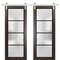 Sartodoors Sturdy Double Barn Door with Frosted Glass Planum 2132 36x84 (2* 18x84) Solid Core Modern Interior PLANUM2132DB-S-CA-36 x 84 (2* 18x84) - alternate 1