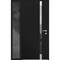 Vdomdoors Steel Door Cynex 6777 Black Sidelight Exterior Window Stainless Inserts Single Modern Painted-W36+1 CYNEX6777EXD-BLK-W36+12 x H80-Left-hand Outswing - alternate 1