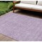 Homeroots 9' X 12' Lavender Lilac And Ivory Floral Washable Indoor Outdoor Area Rug 582360 - alternate 1