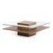 Homeroots 39" Clear and Brown Glass and Wood Pedestal Coffee Table With Shelf 282747 - alternate 9