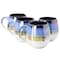 Meritage Luster 4 Piece 19.6 Ounce Reactive Glaze Stoneware Belly Mug Set in Blue Multi 117345.01 - alternate 1