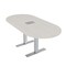 Skutchi Designs 6 Person Conference Table With Power Unit | 6' Racetrack Table | Harmony Series HAR-RAC-36X72-T-K458-ESIL - alternate 1
