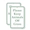 Signmission Please Keep Animals Off Grass, 12'' X 18'' 2 Signs, Heavy Gauge Aluminum, 2PK A-1218-2PACK-24874 - alternate 1